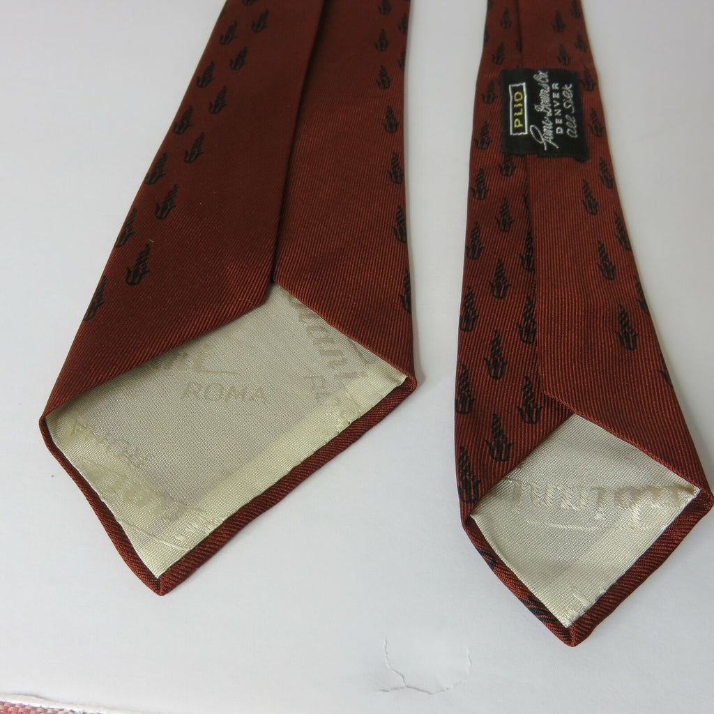 Vintage All Silk Seven Fold Patterned Men's Tie