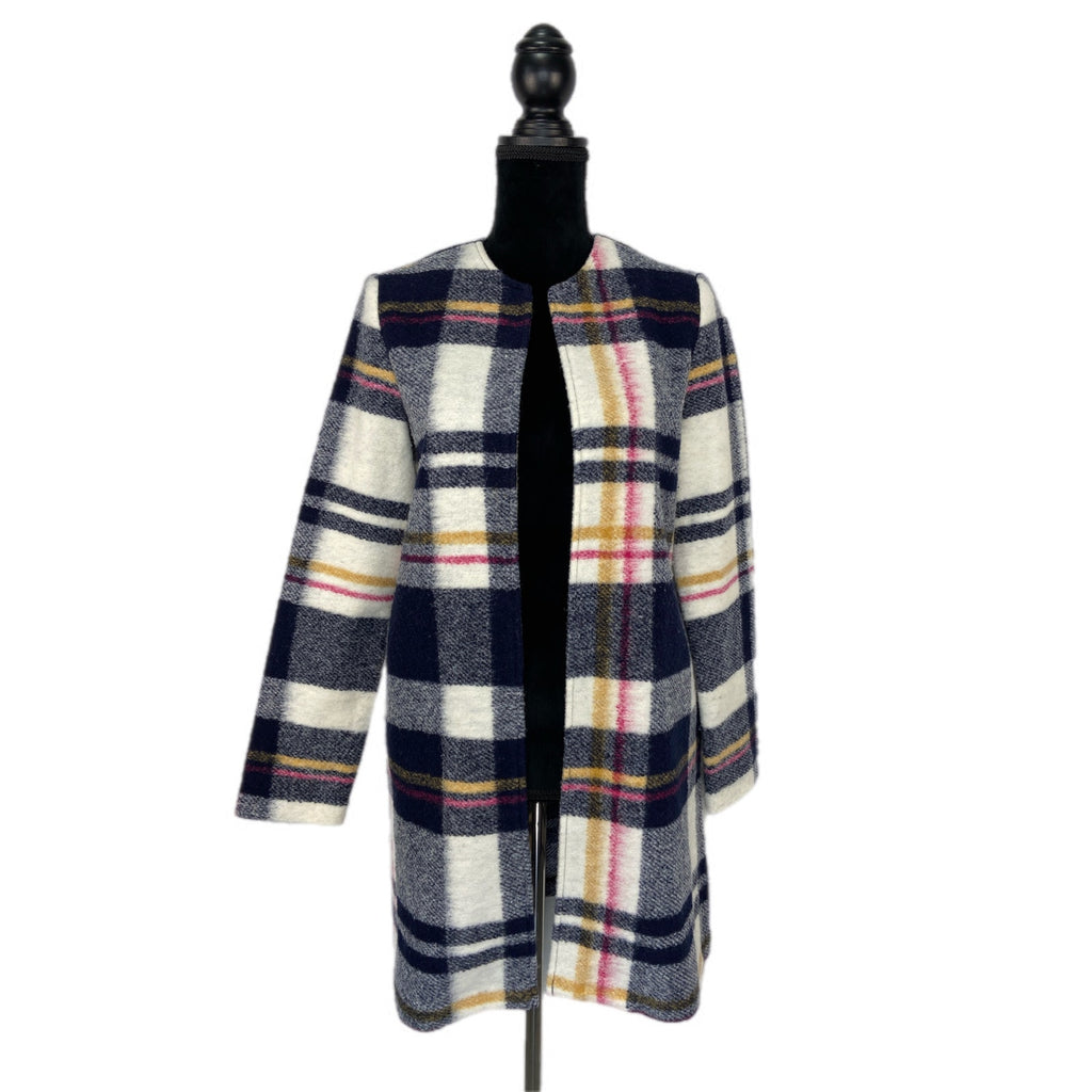 Rachel Zoe Wool Blend Open Front Long Jacket - Women's Size XS