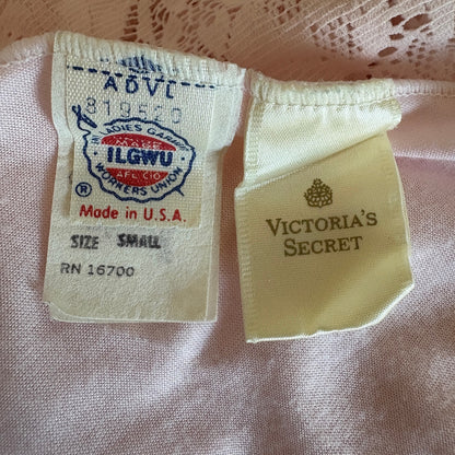 American Vintage Victoria's Secret Lace Bodice Long Sleeve Nightgown - Women's S