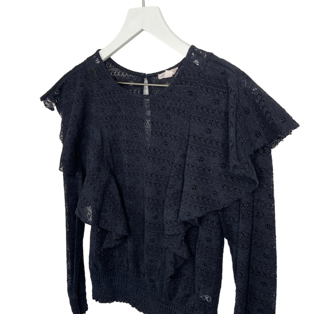 Melrose and Market Sheer Lace Long Sleeve Top - Women's Size S