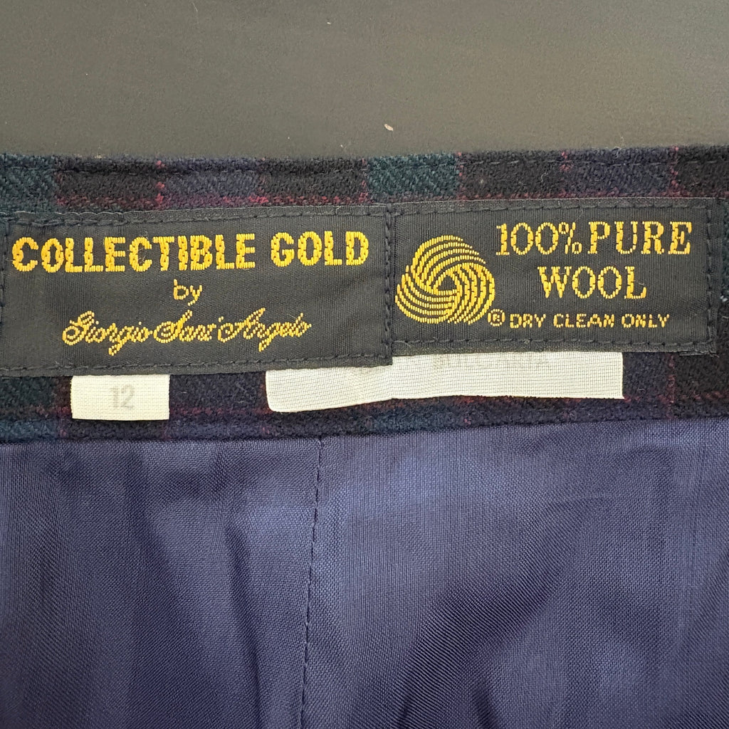 Vintage Wool Plaid Shorts | High Waist Preppy Style | Threaded Social Club