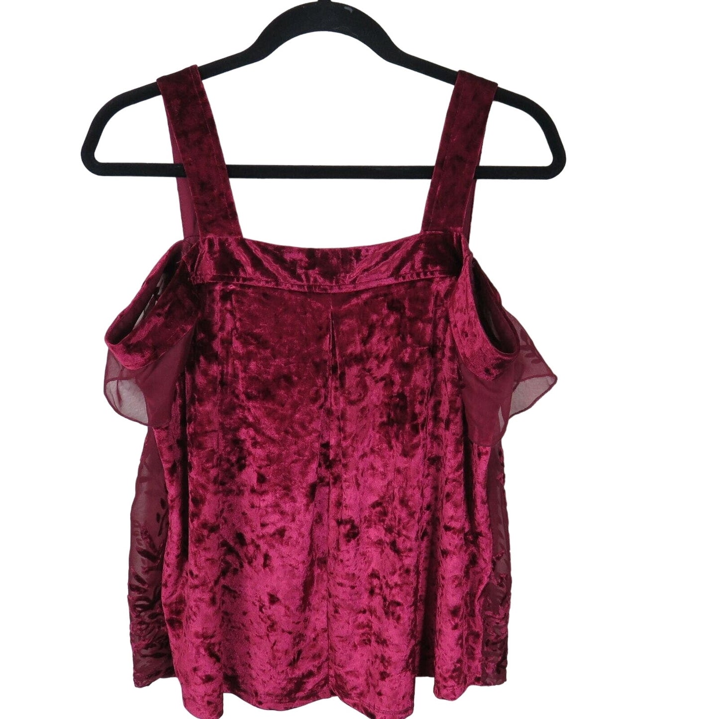 Francesca's Burgundy Velvet Floral Tank Top - Women's Size Small