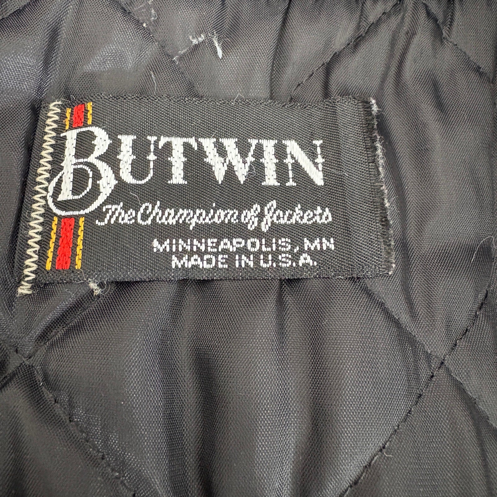 Vintage Black Satin Energy Utilities Trucker Jacket Made in USA - Men's Size XL