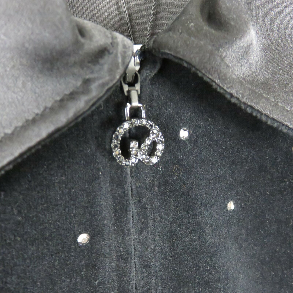 St. John Sport Rhinestone Zip Up Velvet Jacket NWT - Women's L Petite