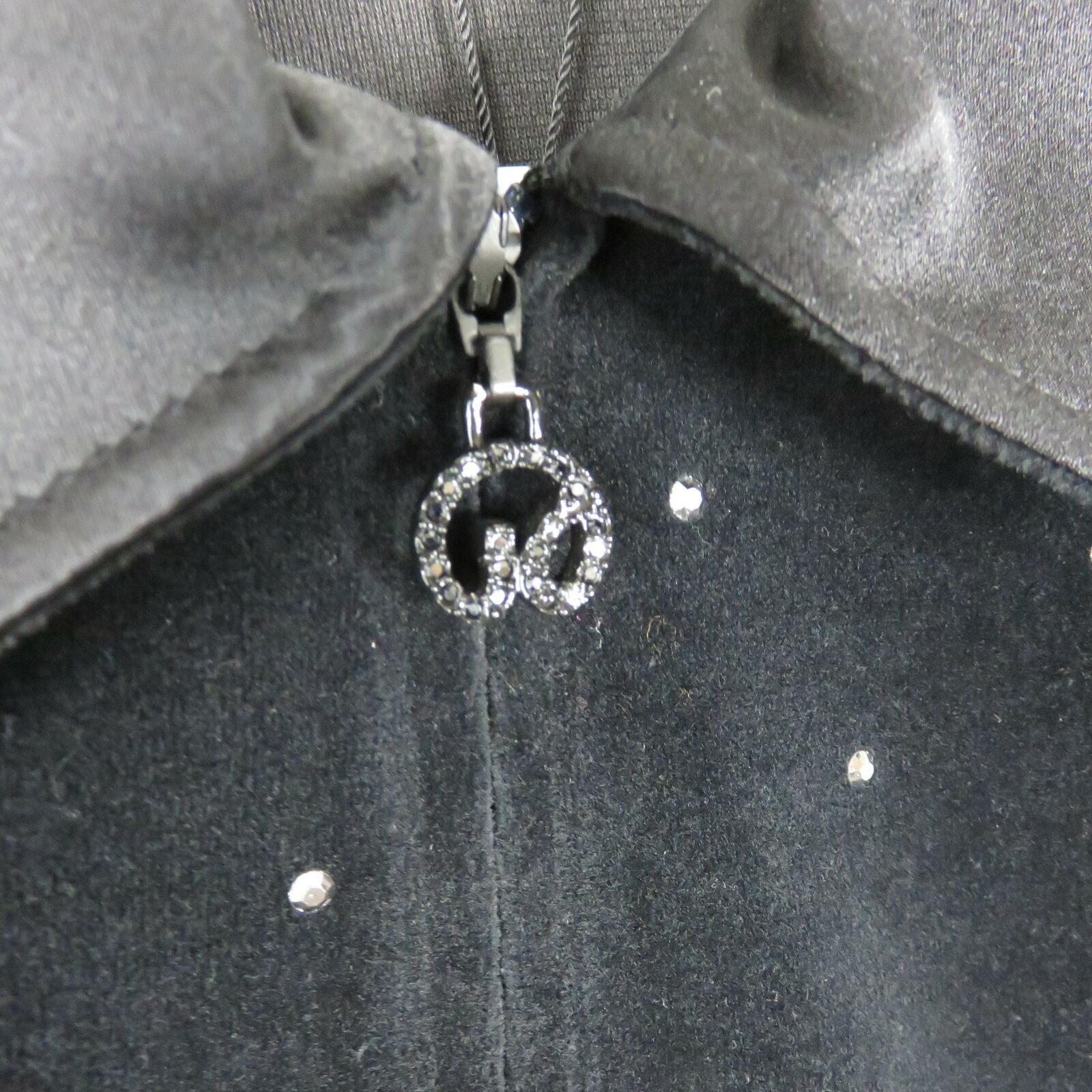 St. John Sport Rhinestone Zip Up Velvet Jacket NWT - Women's L Petite