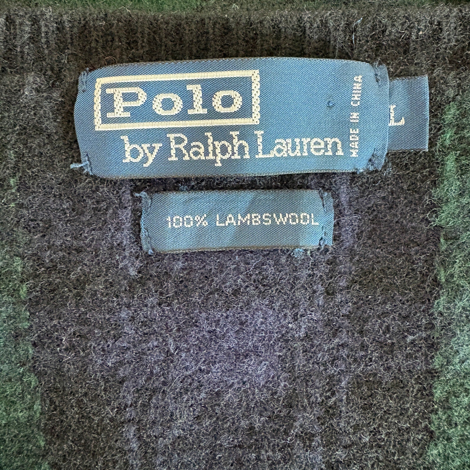 Polo Ralph Lauren Lambswool Dark Plaid Vest - Men's Size L
