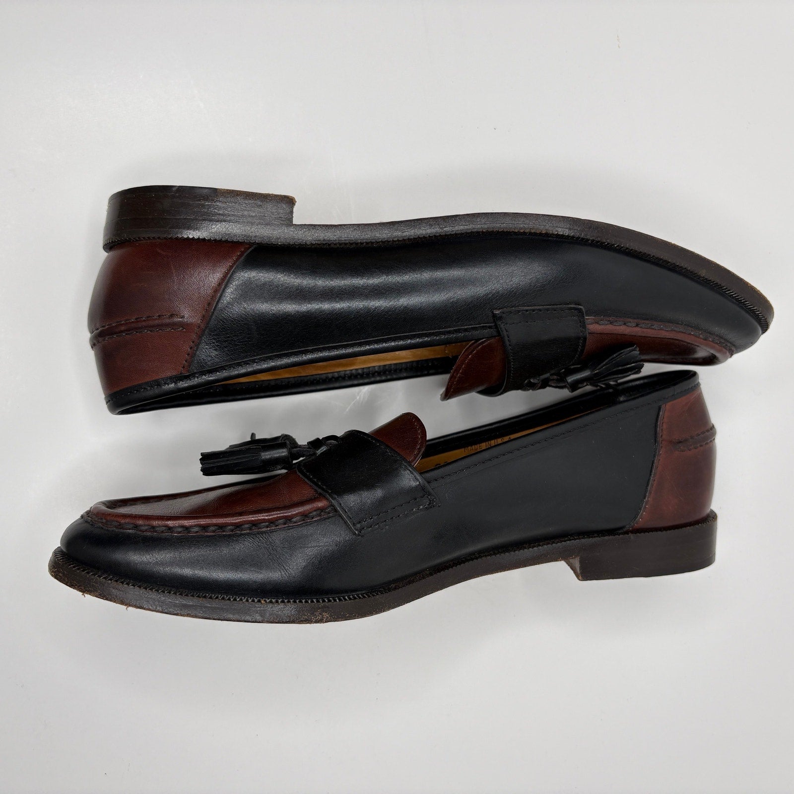 Vintage Cole Haan Leather Tassel Two Tone Loafers - Women's Size 9 Narrow