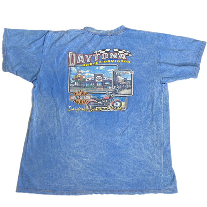 Y2K Thrashed Harley-Davidson Daytona Bike Week T Shirt - Men's Size L