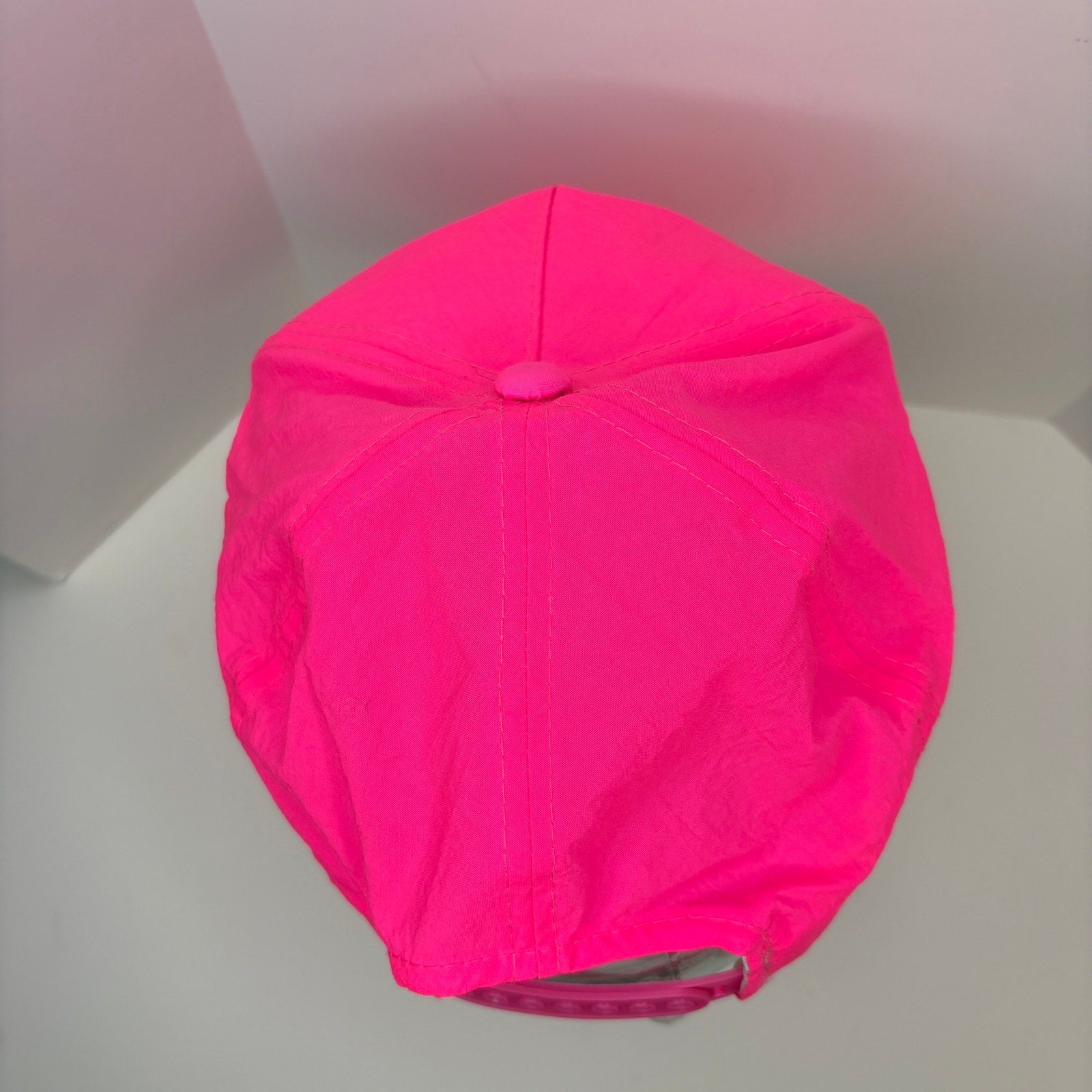 Vintage Hot Pink Nylon I Got Off at Mermaid Lounge Snapback Trucker Hat
