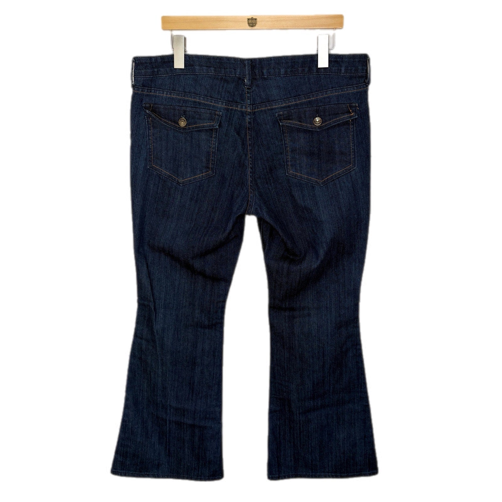Old Navy Dark Wash Mid Rise Flare Leg Jeans - Women's Size 14