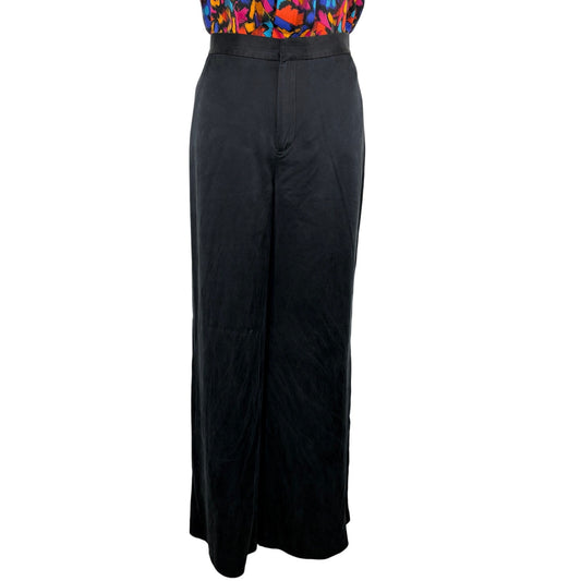 Y2K Ralph Lauren Black Silk Wide Leg Pants - Women's Size 12