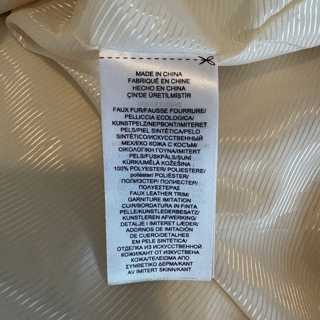 Ralph Lauren Black Label Faux Fur Cream Jacket - Women's Size XS