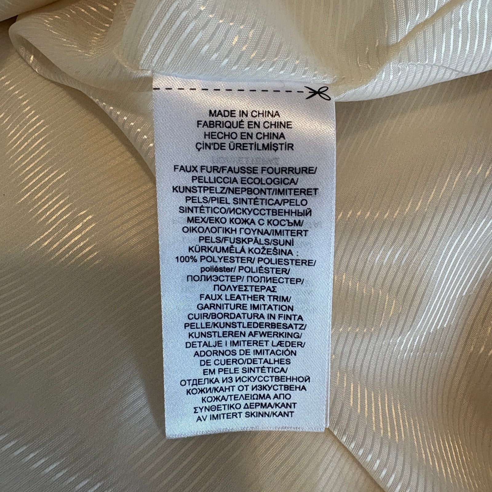 Ralph Lauren Black Label Faux Fur Cream Jacket - Women's Size XS