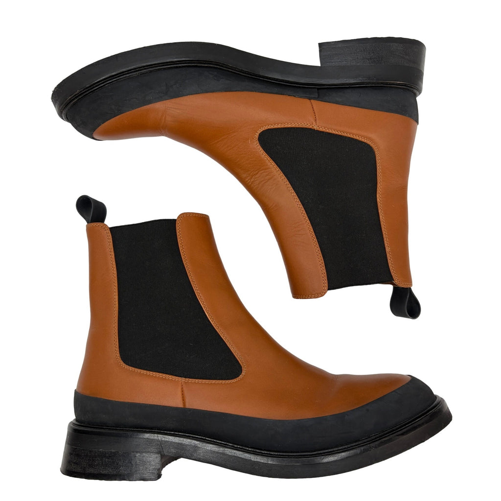 Frame Two Tone Leather Le Holland Chelsea Booties - Women's Size 8.5