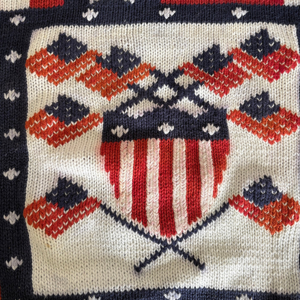 Y2K American Eagle USA Flag Crewneck Sweater - Men's Size M