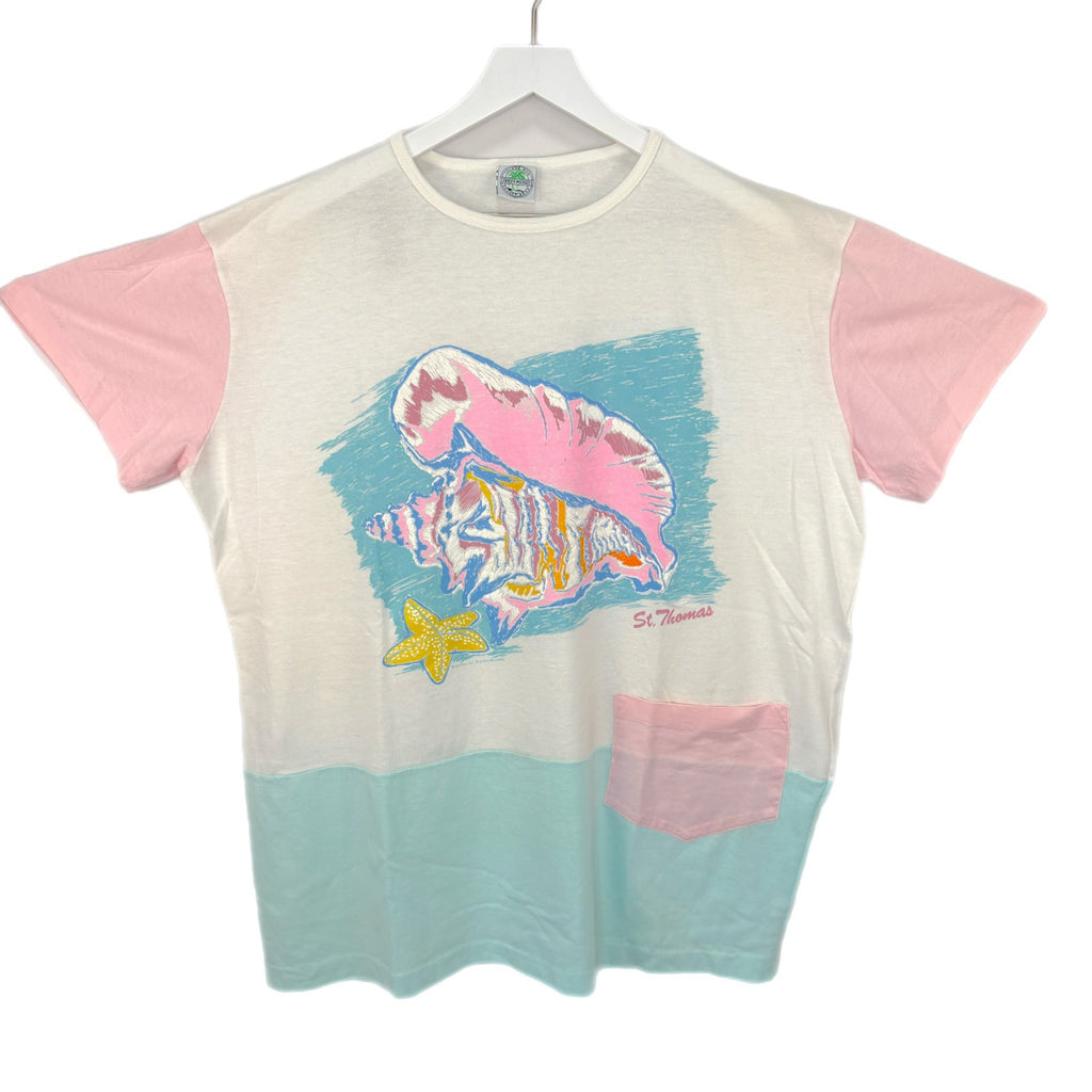 Vintage St. Thomas Puffy Paint Shell Oversized  T Shirt - Women's One Size