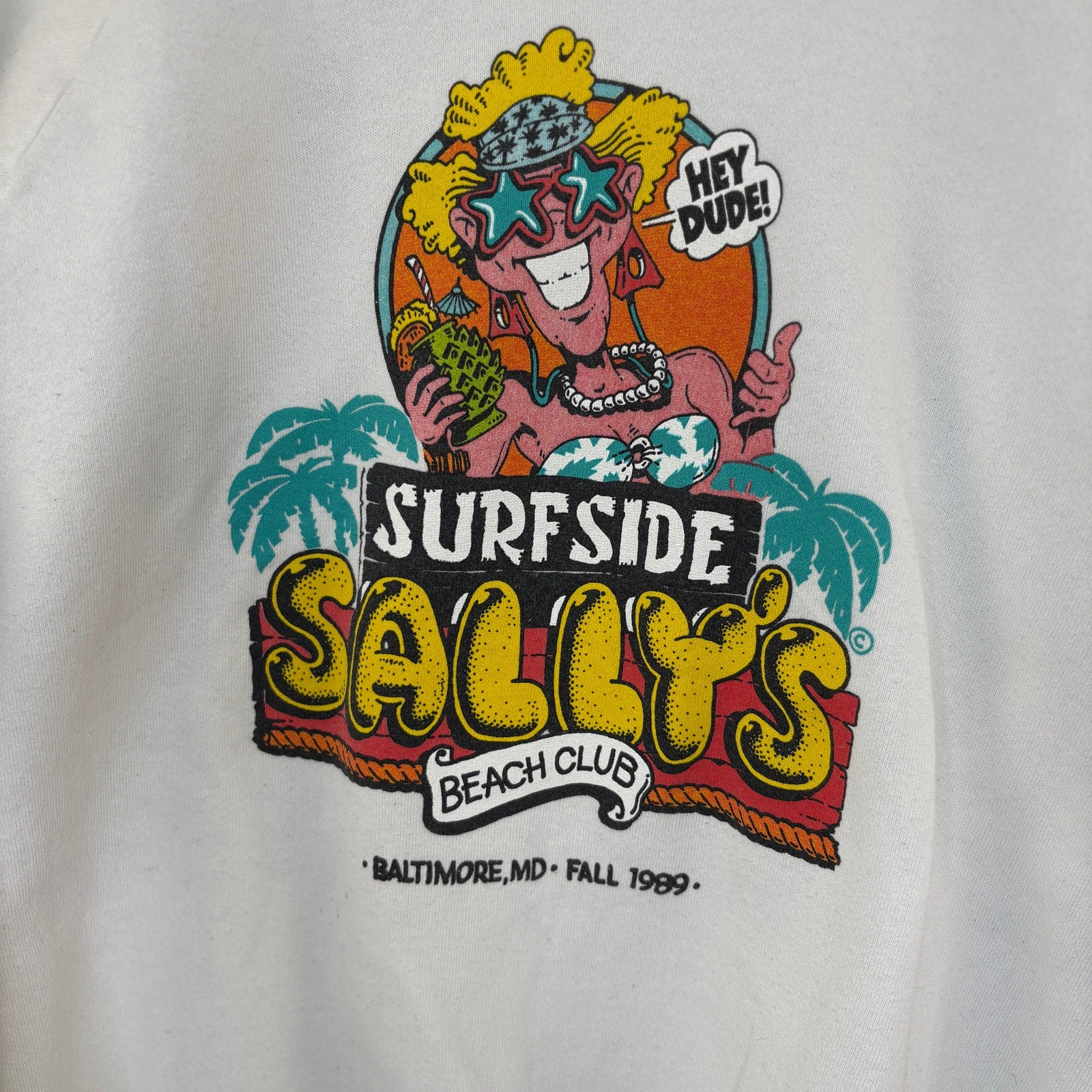 American Vintage Surfside Sally's Beach Club Crewneck - Adult Size XL