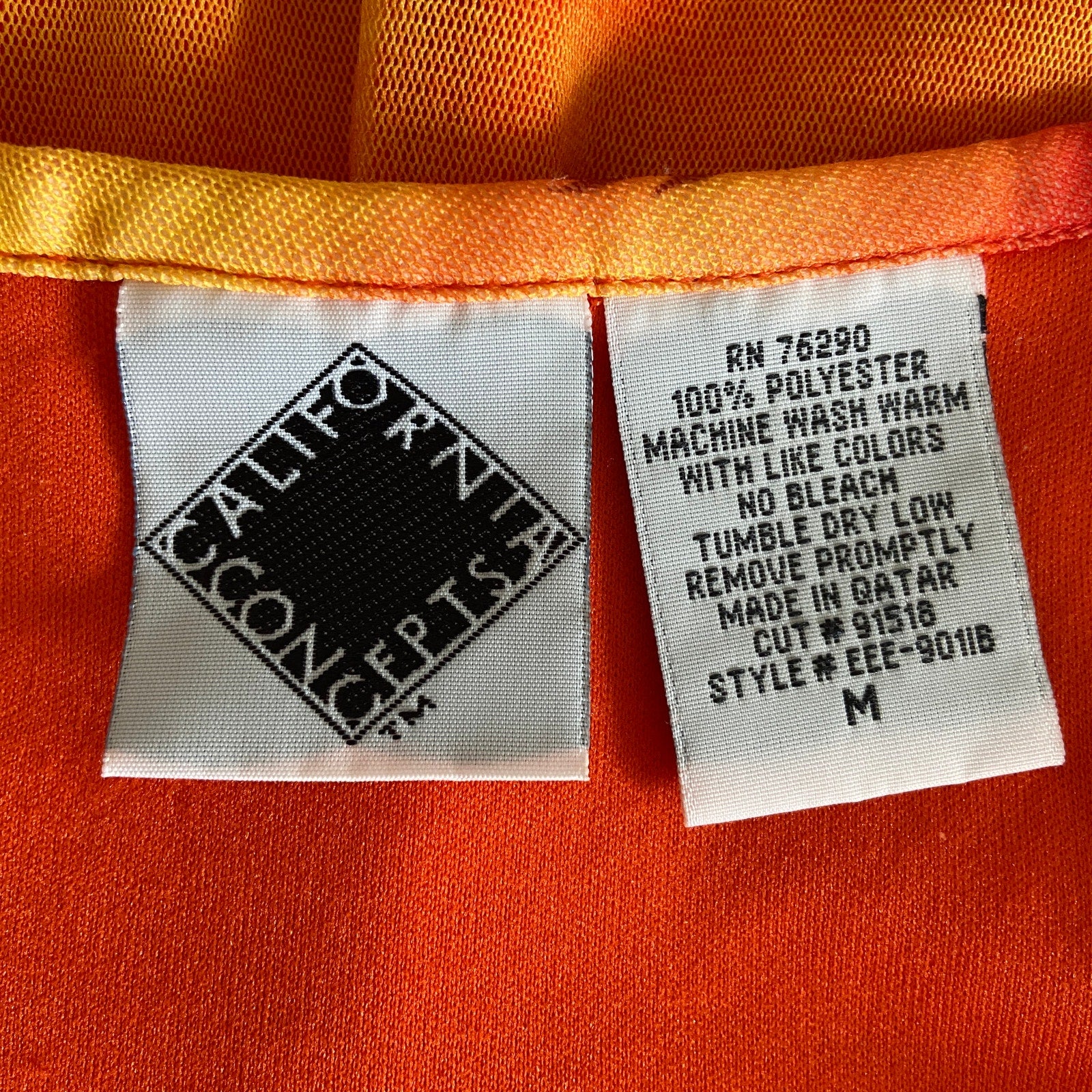 Y2K Yellow / Orange Palm Trees Sunset Sundress - Women's Size M