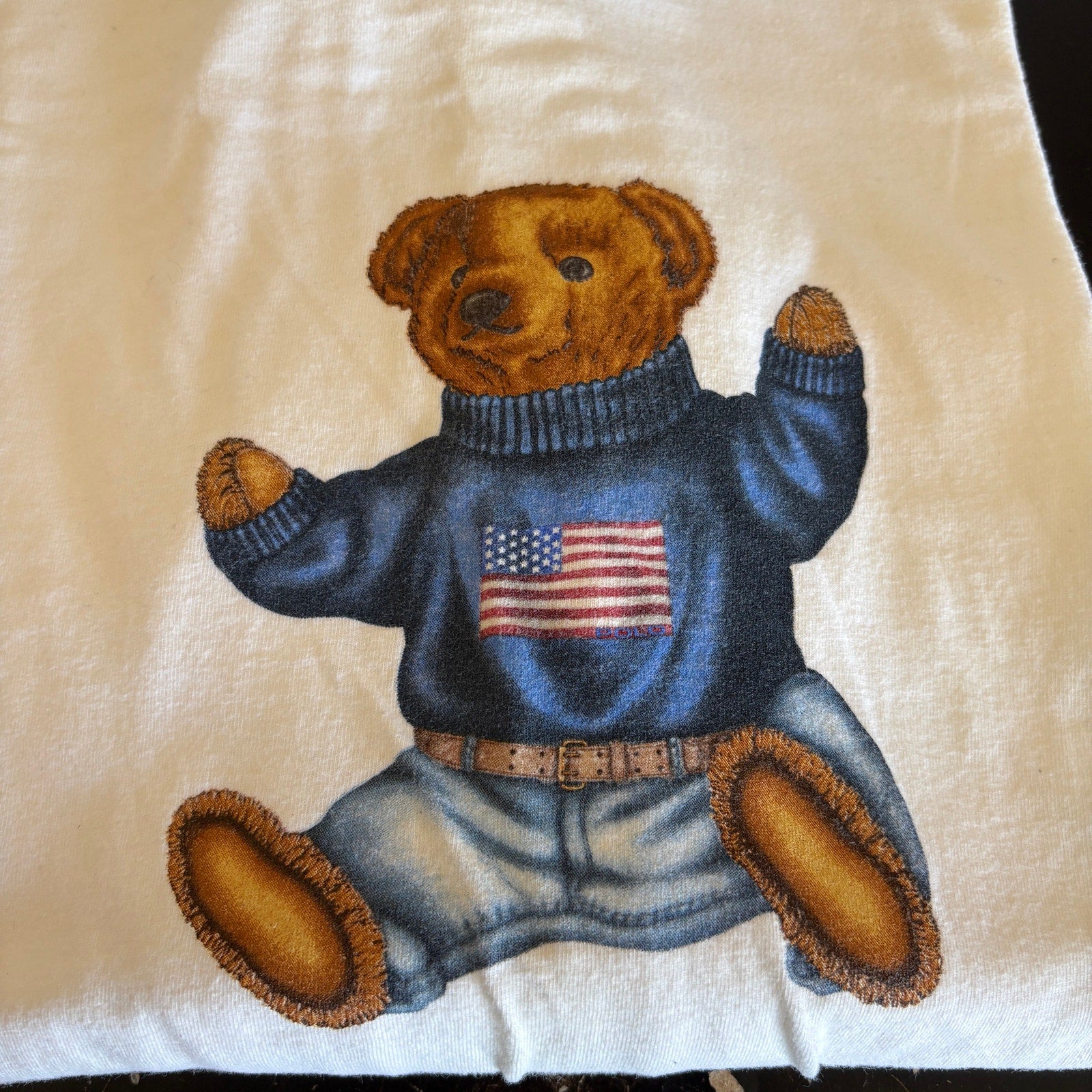 Polo Sport American Flag POLO Bear Short Sleeve T Shirt - Men's Size XXL