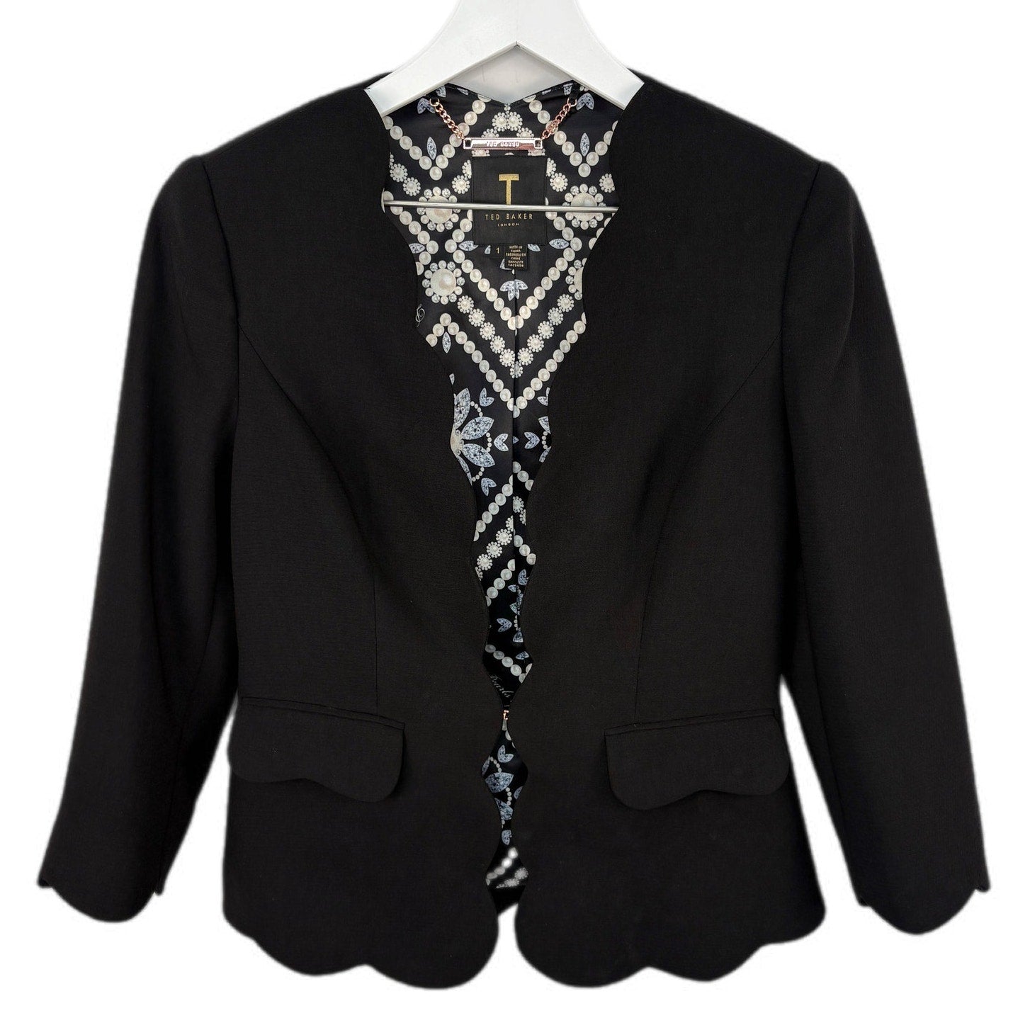 Ted Baker Scallop Edge Blazer Jacket - Women's Size 1
