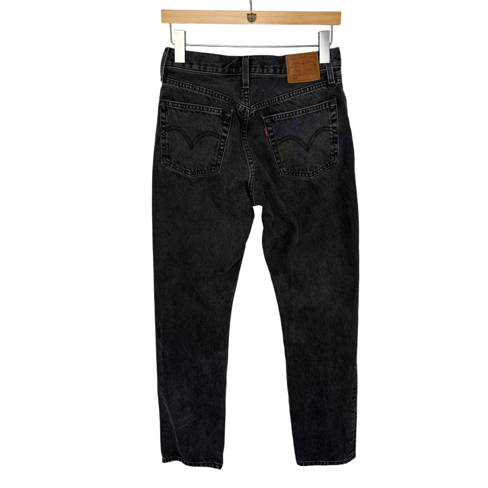 Levi's 501 Original Fit Button Fly Faded Black Jeans - Women's Size 27