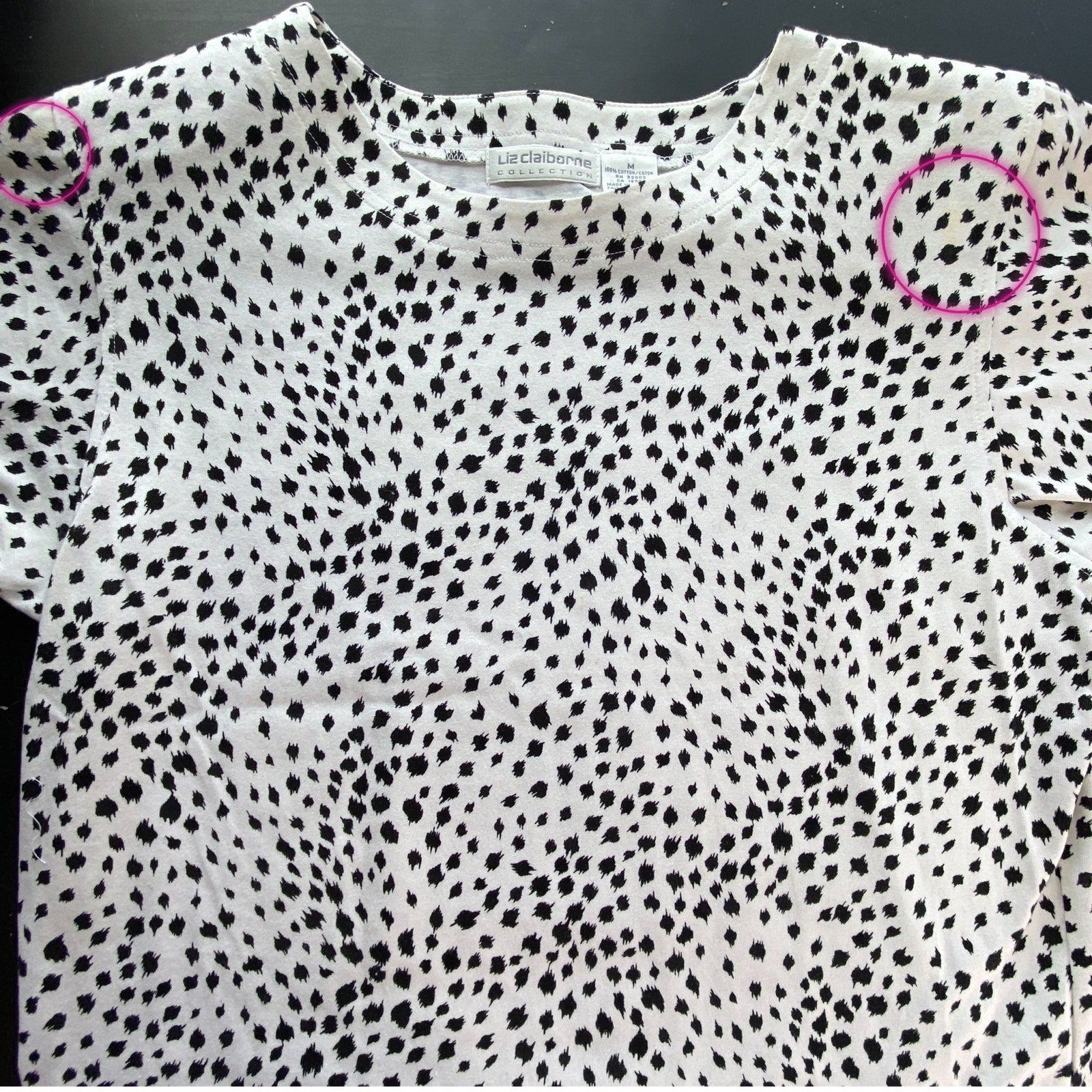 Vintage Liz Claiborne Distorted Dot 2 Piece Pant Set - Women's Size Medium