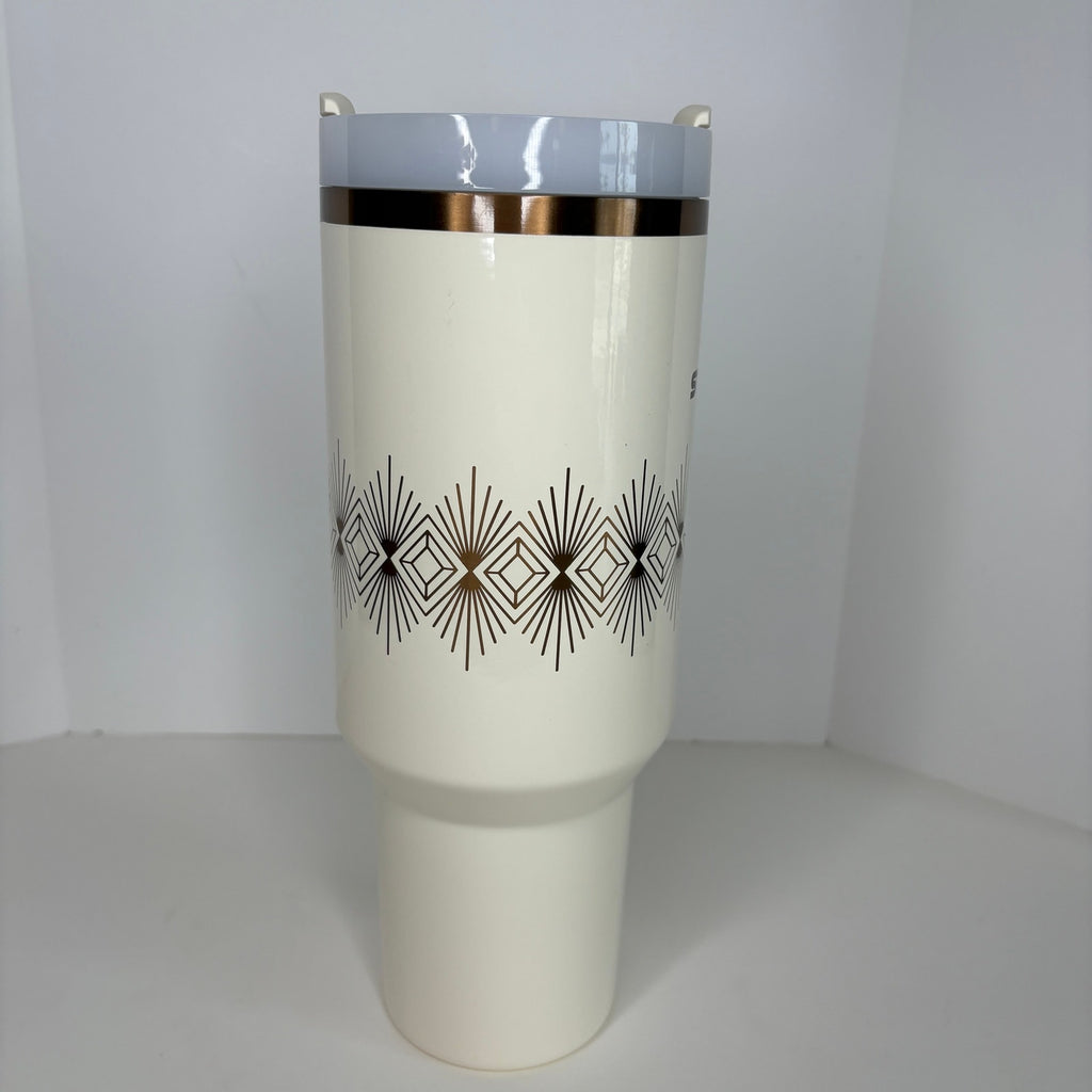 Stanley Deco Cream Gloss 40 oz Tumbler No Straw