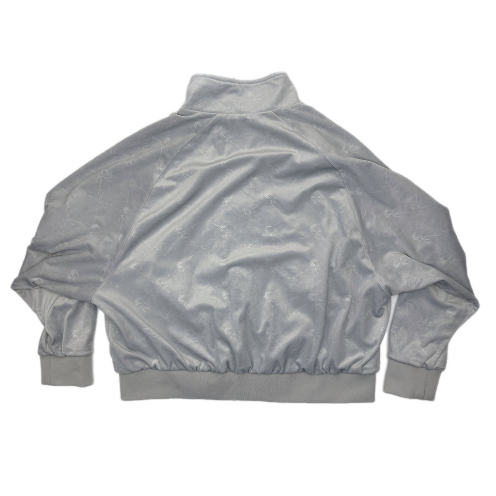 Karl Kani Gray Velour Oversized Zip Up Track Jacket - Women's Size L