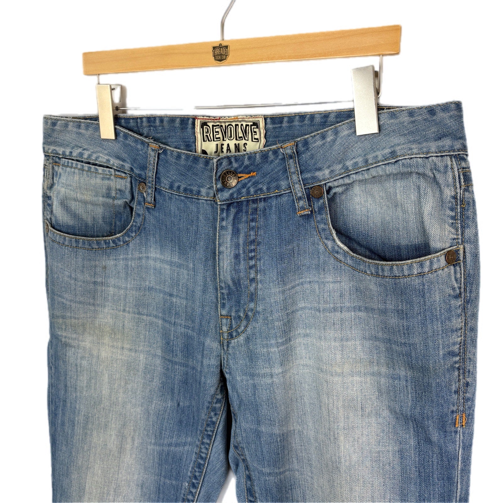 Revolve Straight Leg Light Wash Jeans - Men's 38x32