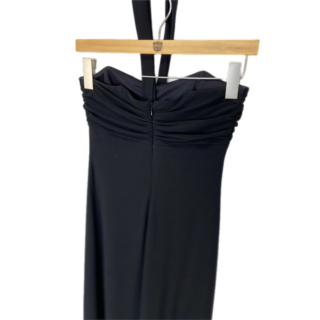 Vintage Laundry by Shelli Segal Black Halter Long Black Formal Dress - Women 0