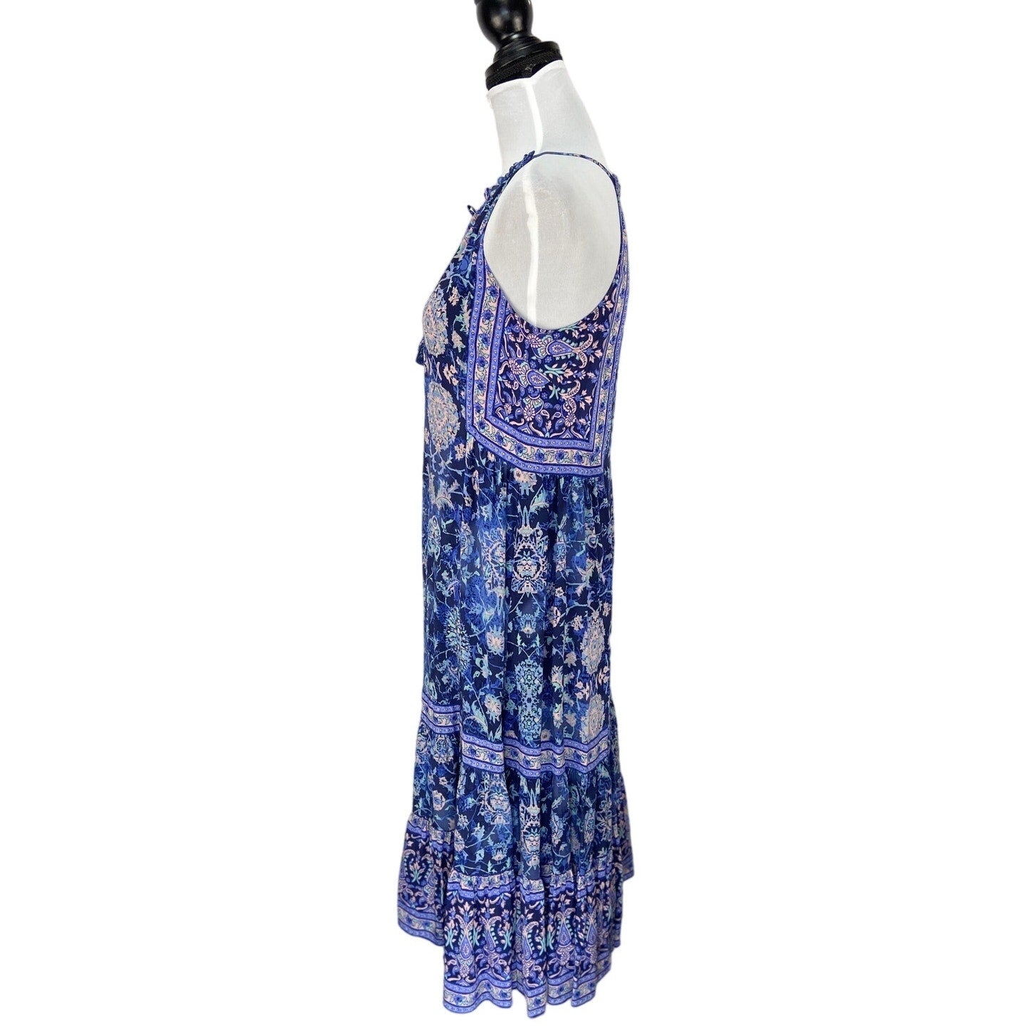 Rebecca Taylor Silk Abstract Halter Sleeveless Midi Dress - Women's Size 0