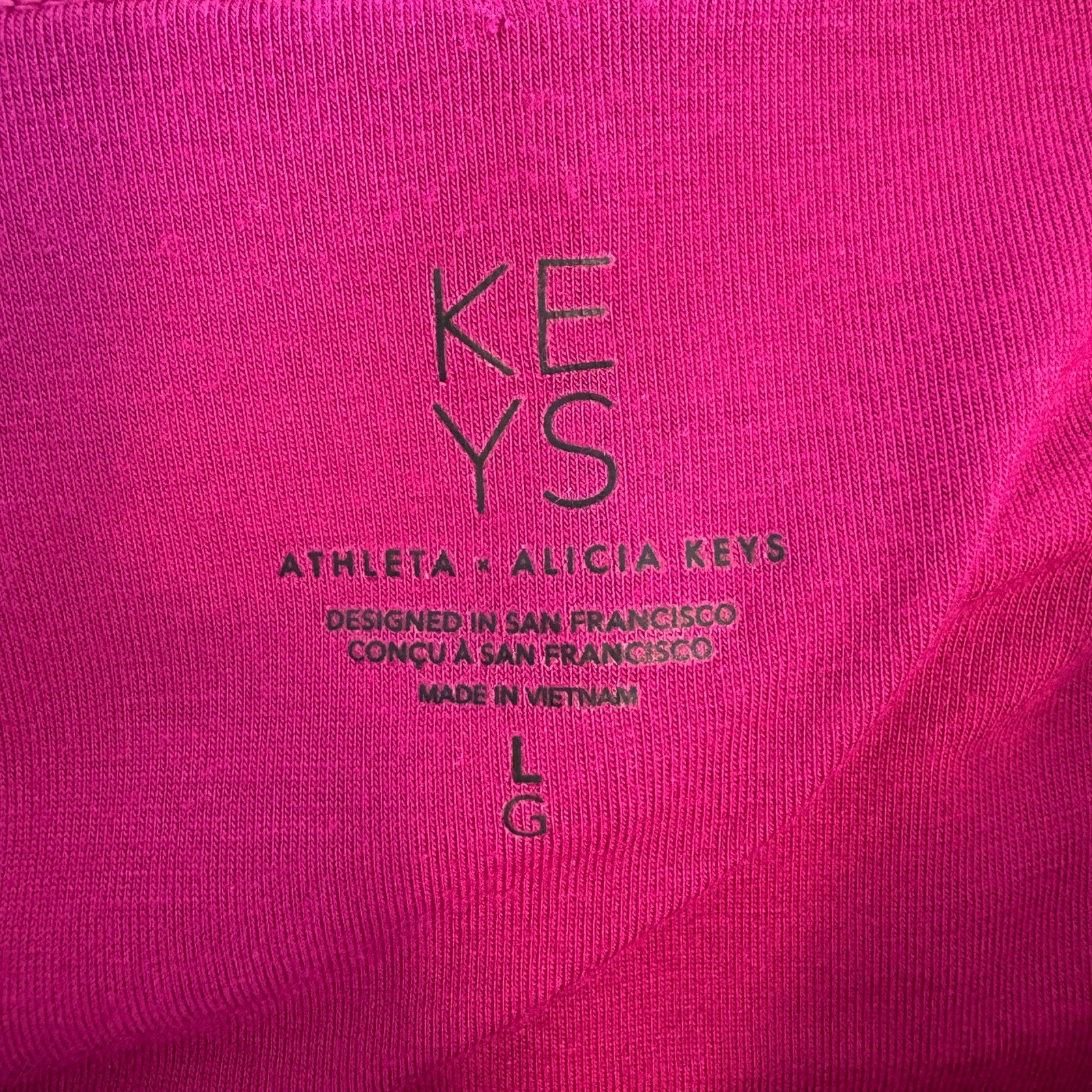 Athleta Alicia Keys Fuchsia Full Zip Athleisure Jacket - Women's Size L