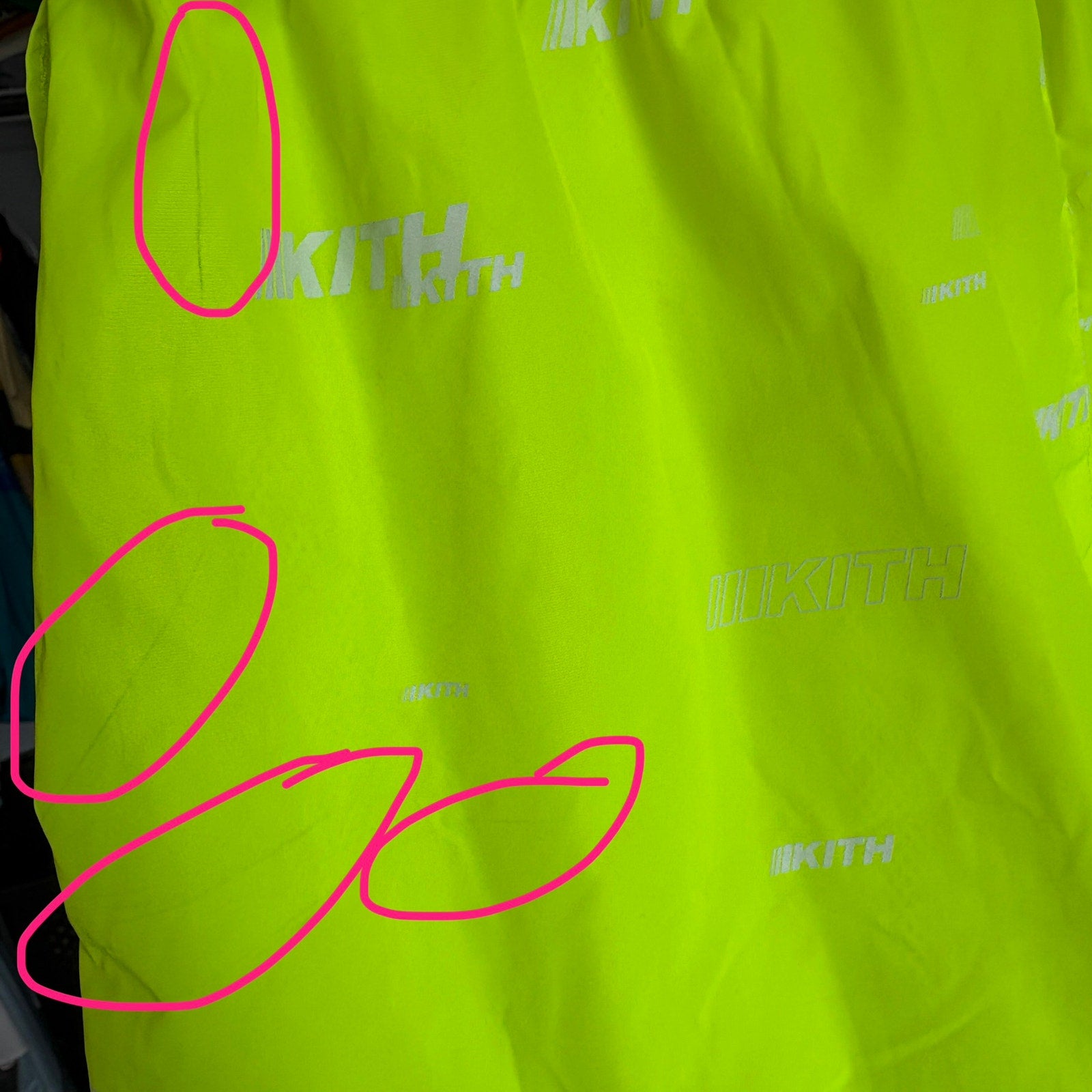 Kith Neon Green Mesh Lined Shorts - Men's Size Small