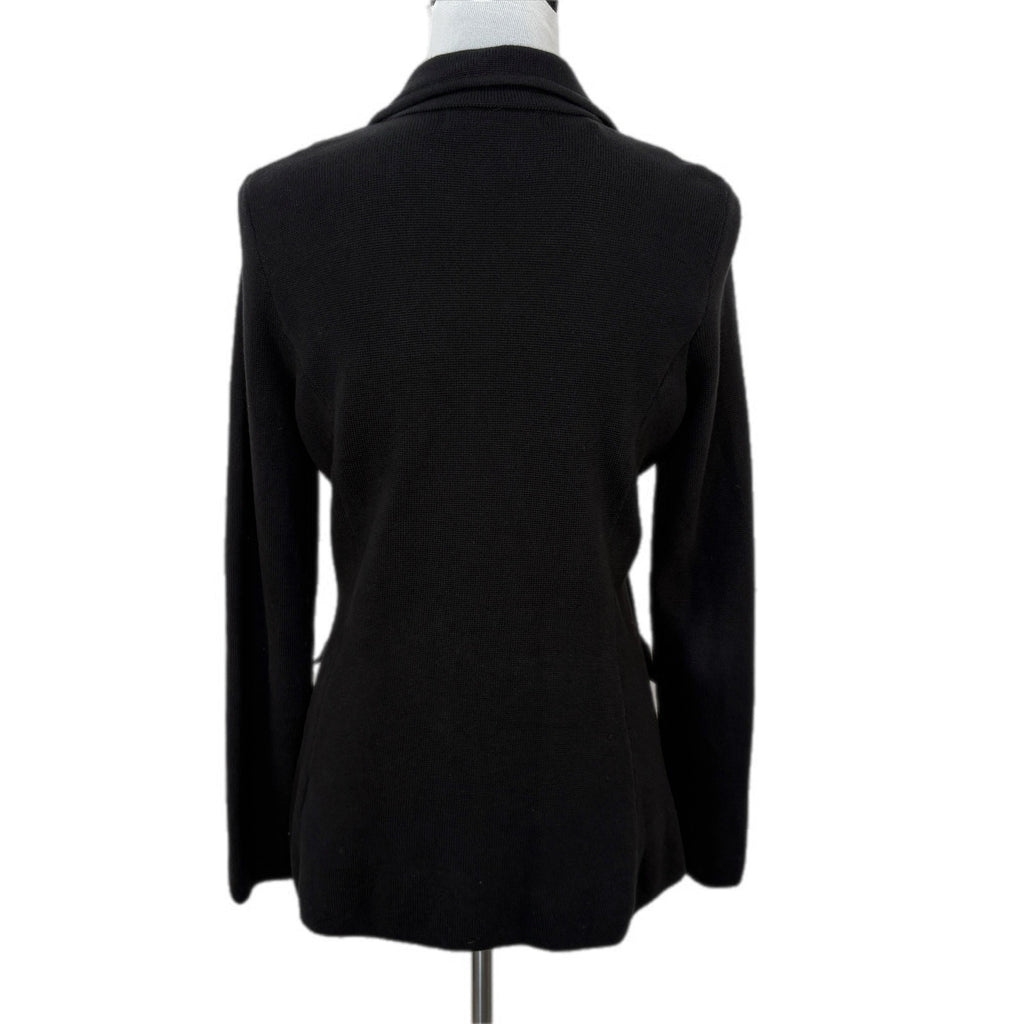 Ralph Lauren Black Ponte Knit Blazer Jacket - Women's Size M