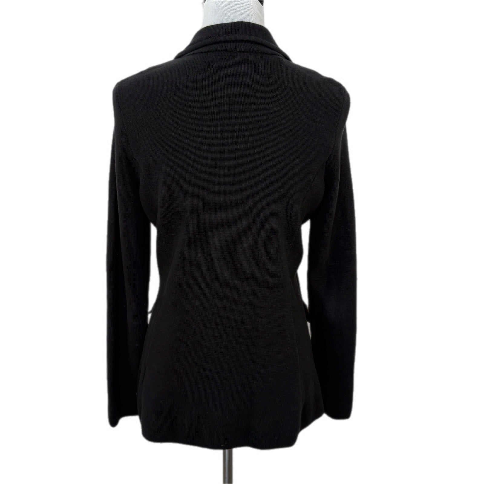 Ralph Lauren Black Ponte Knit Blazer Jacket - Women's Size M