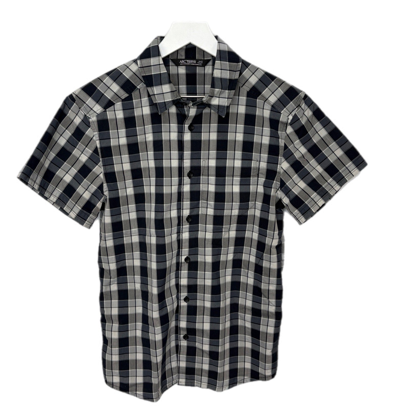 Arc'teryx Gray Plaid Short Sleeve Shirt - Men's Size S