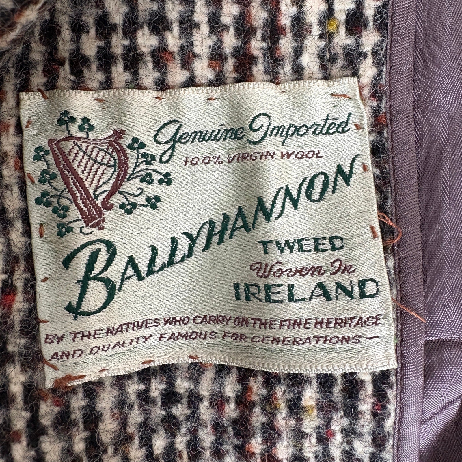 Vintage Wool Tweed Overcoat Made in Ireland - Men's Size XL