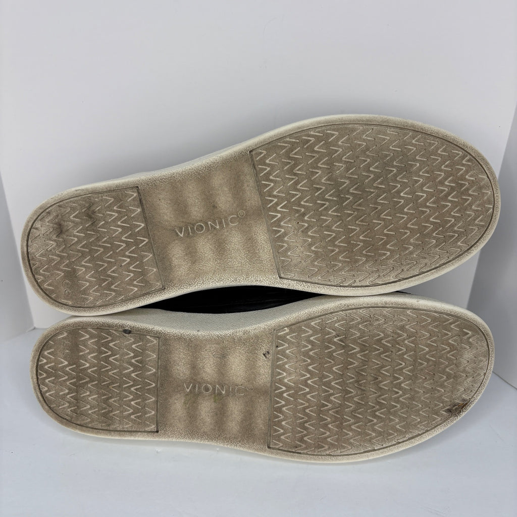 Vionic Winny Onyx Leather Low Top Sneakers - Women's Size 11
