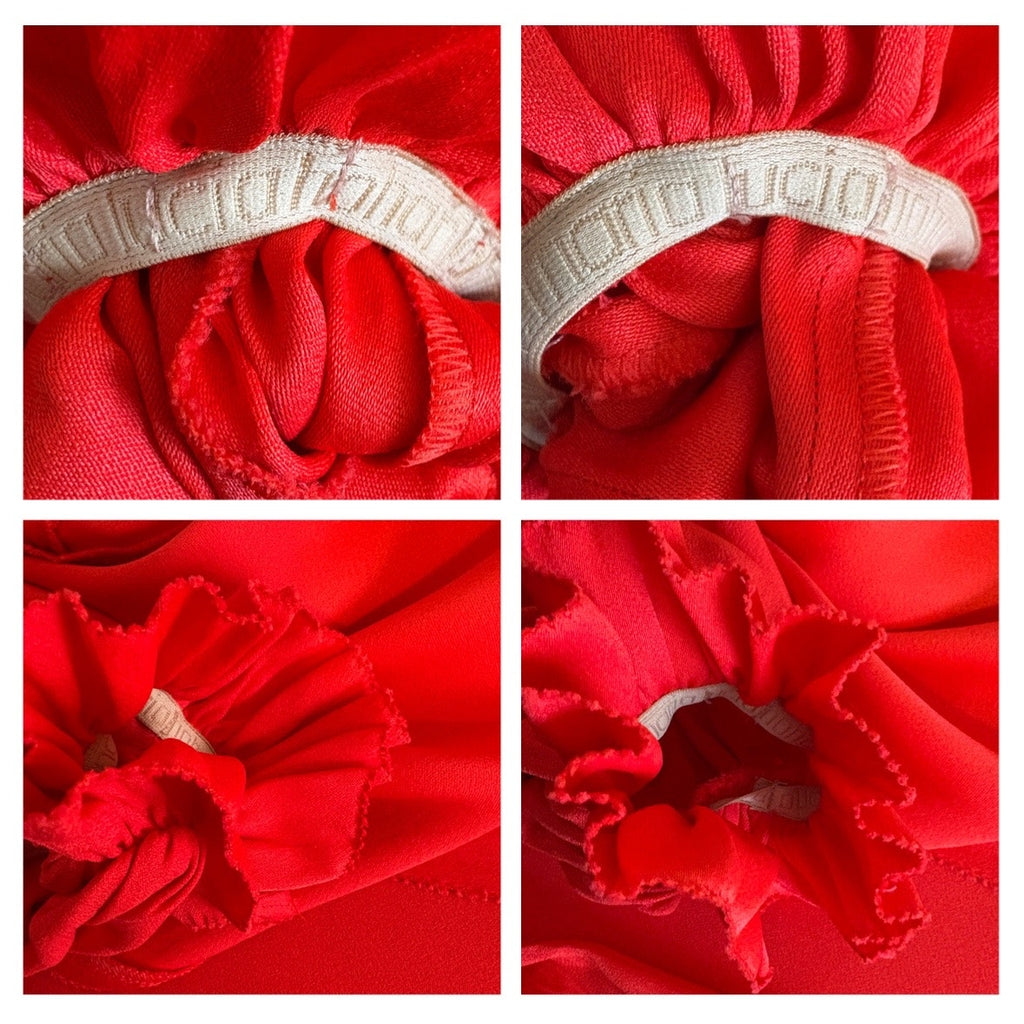 Maria Lucia Hohan Red Ruffle Wrap Dress - Women's Size 2