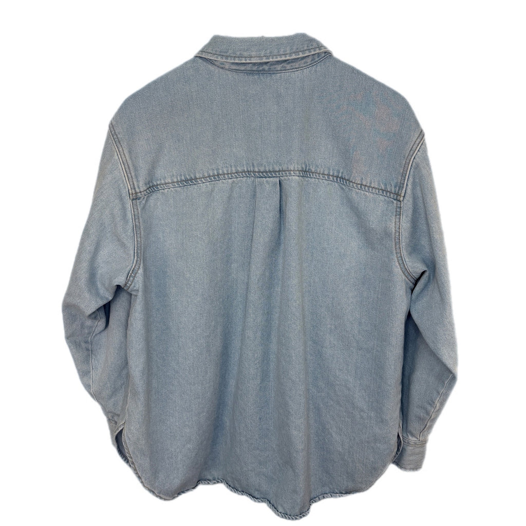Light Wash Heavy Denim Shirt Jacket - Women's Size XL