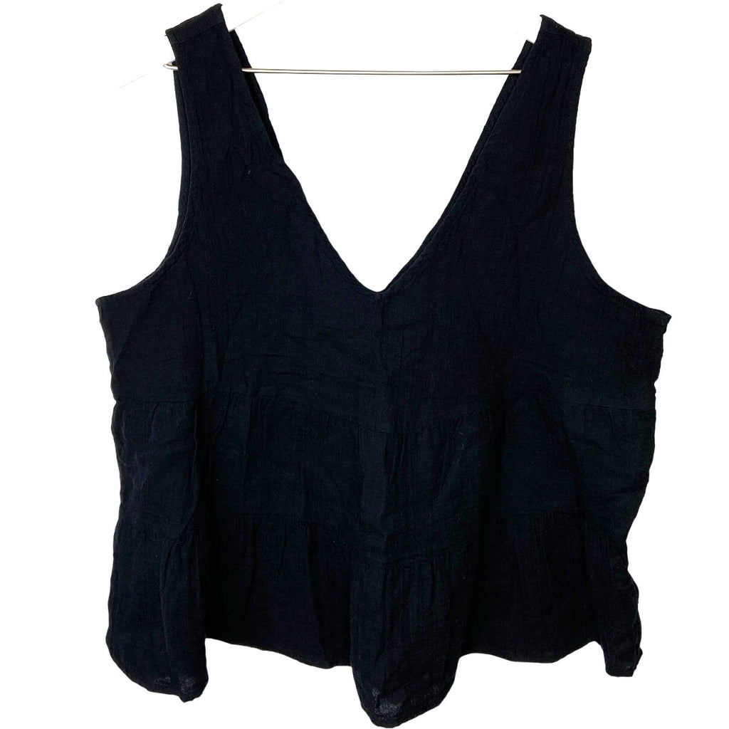 Gap Black Cotton Crop Tank Top NWT - Women's Size L