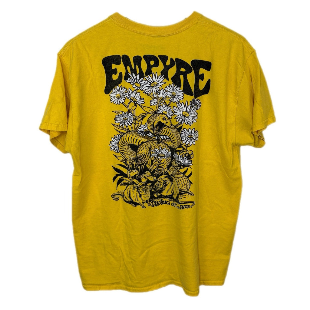 Empyre Yellow Daisy Snake T Shirt - Men's Size L