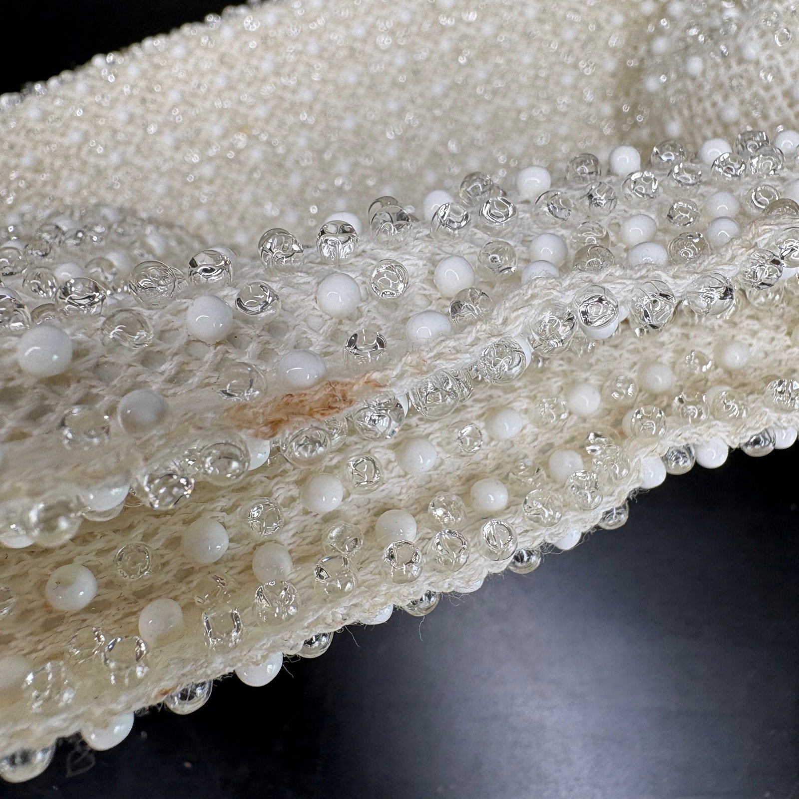 Vintage Corde-Bead Snap Clutch Purse