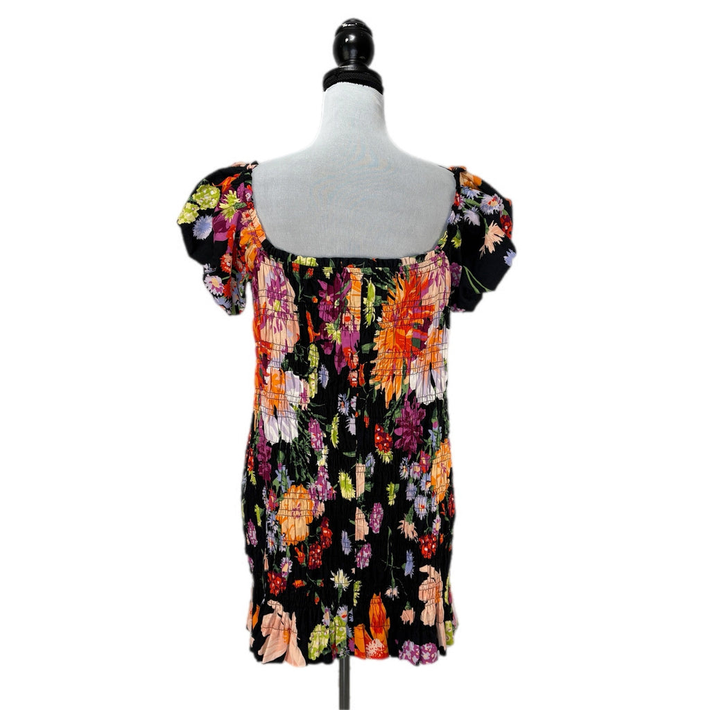 Bright Floral Stretchy Off Should Dress NWT - Women's XL