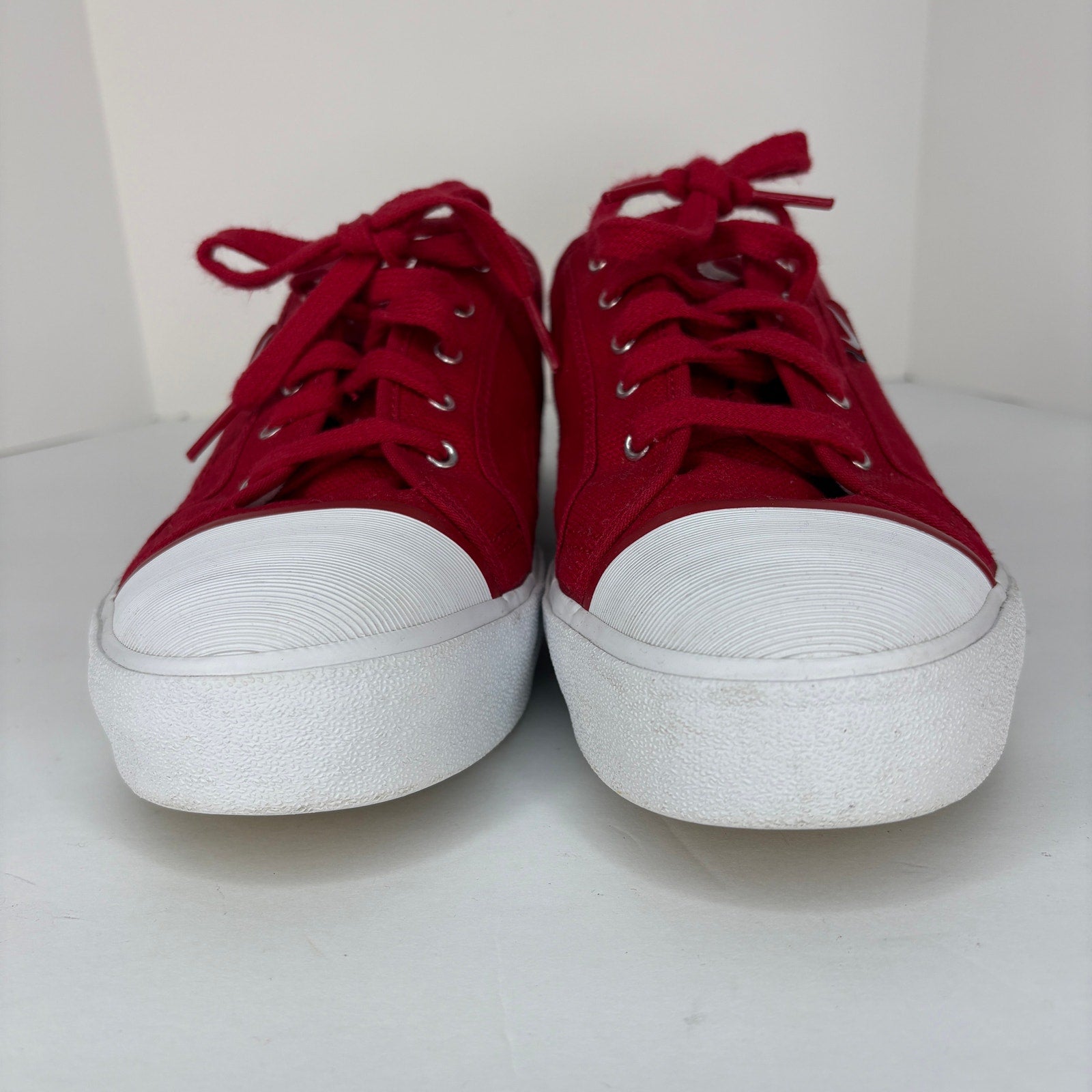 Vintage Nike Hermosa Red Canvas Slip On Sneakers 302488-611 - Women's Size 10