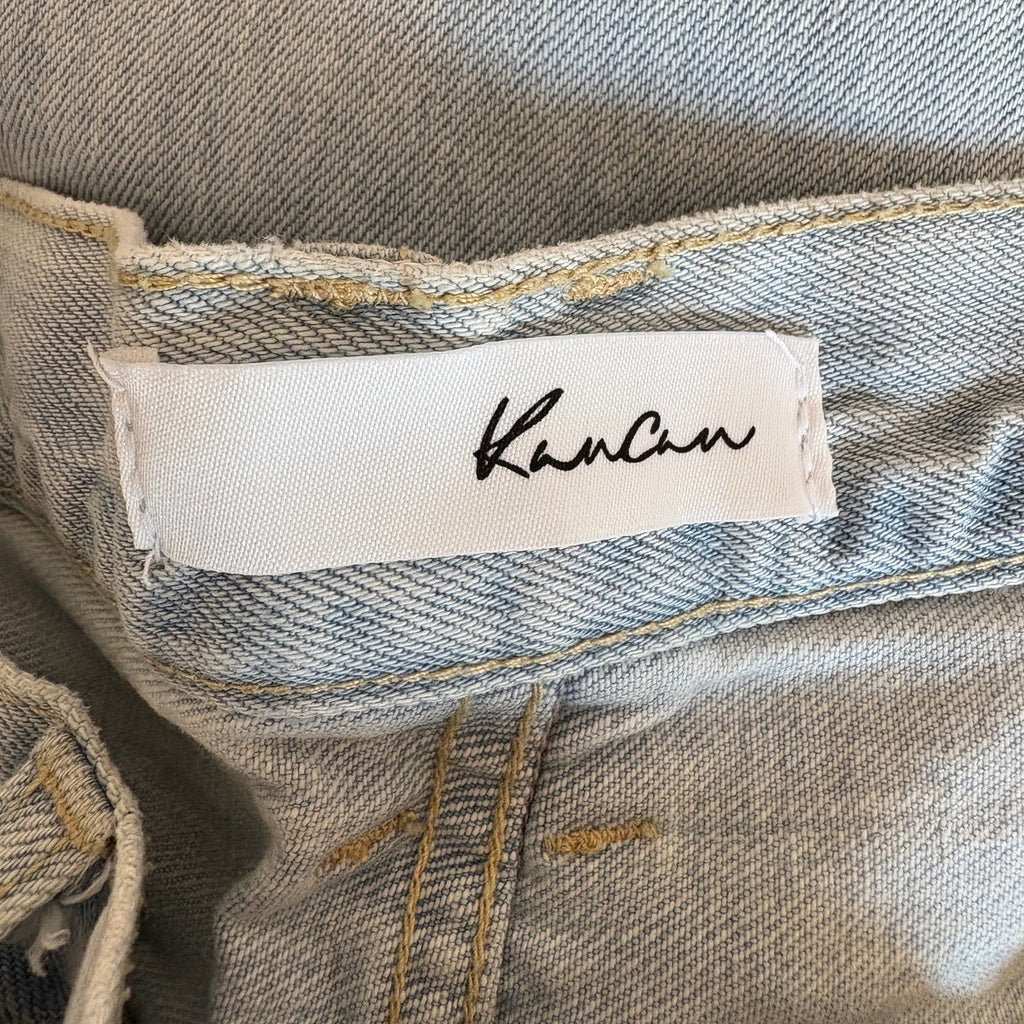 Kancan Wide Leg Faded Distressed High Waist Jeans - Women's Size 15
