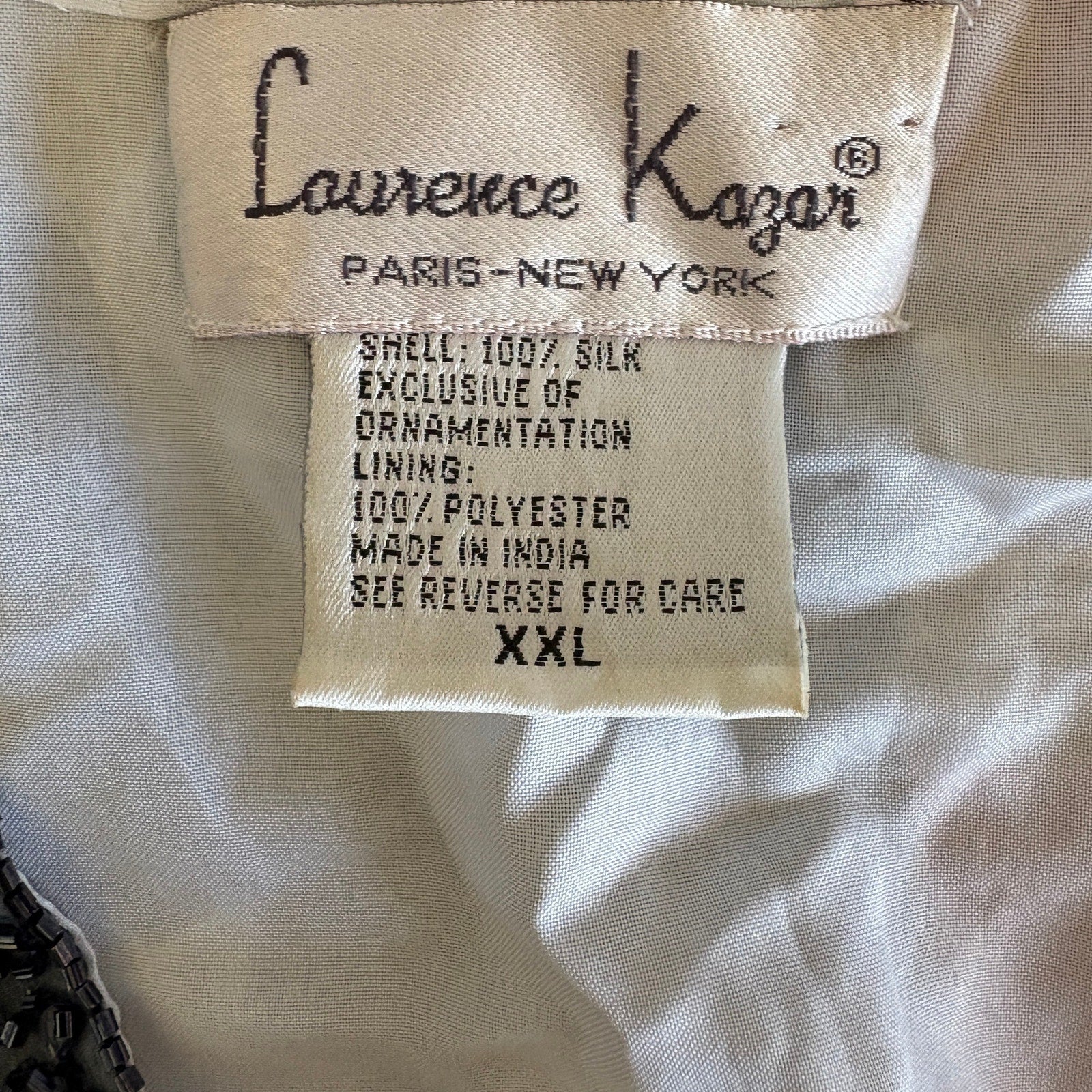 Laurence Kazar Silk Beaded American Flag Stars and Stripes Tank - Women's XXL