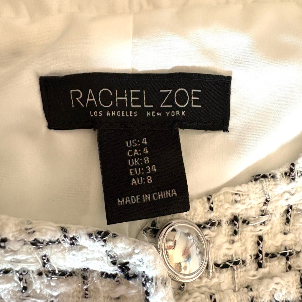 Rachel Zoe Retro Glam Chic Business Wear Tweed Dress - Women's Size 4