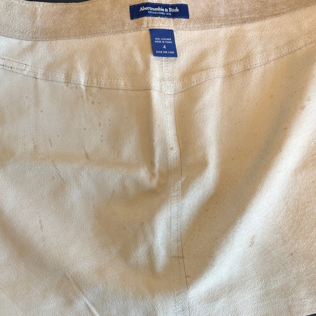 Abercrombie Light Brown Suede Mini Skirt - Women's Size 4