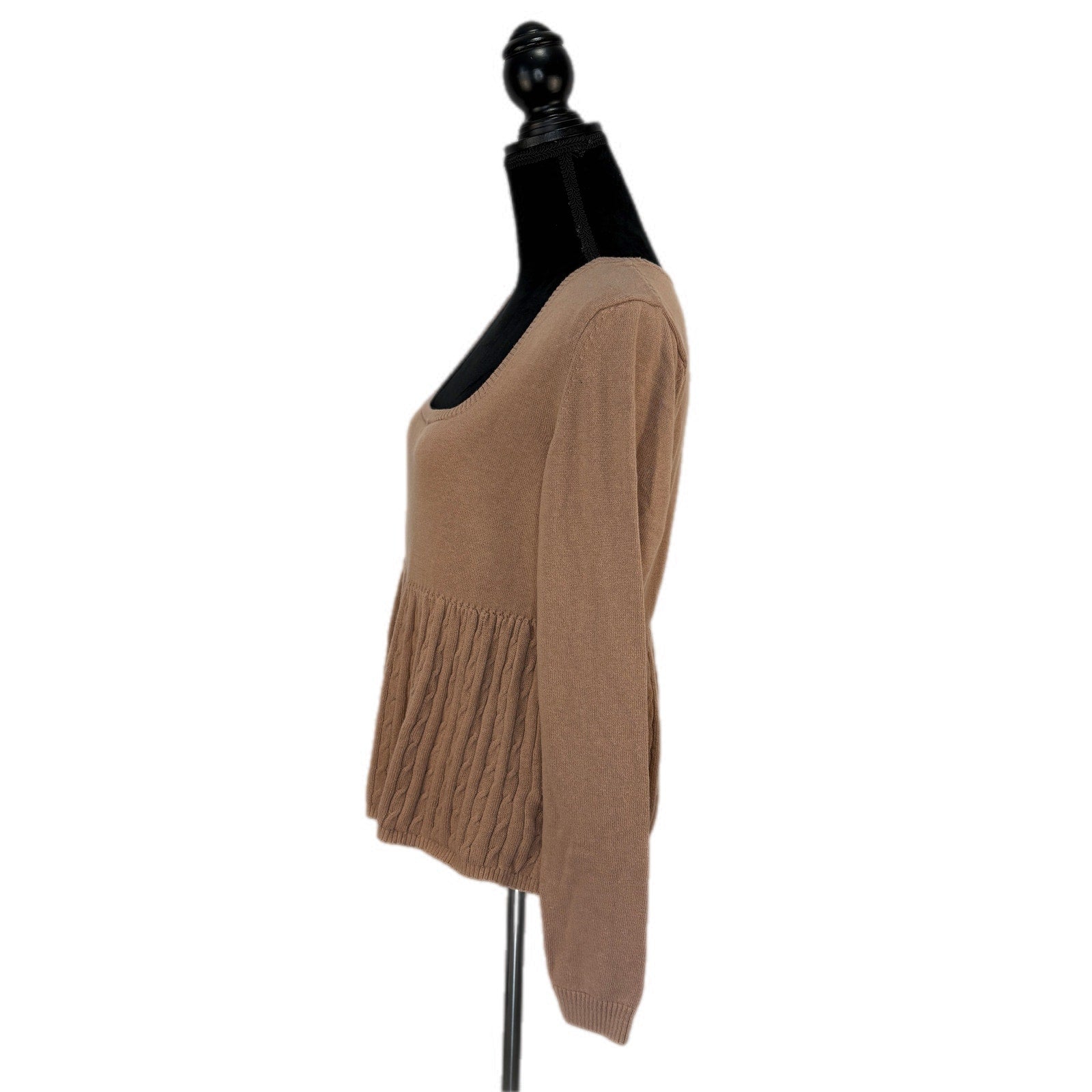 Hollister Light Brown Babydoll Sweater - Women's Size XL